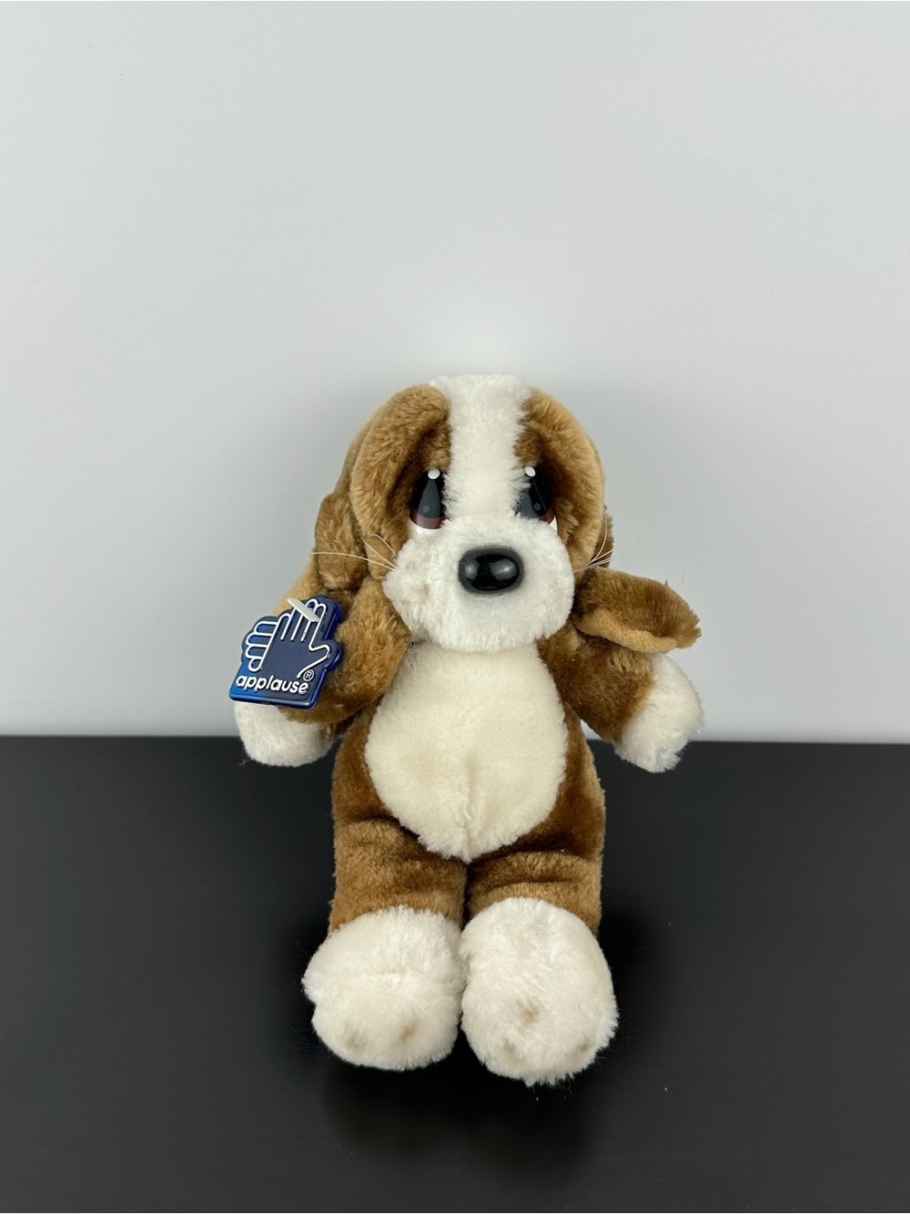 Applause Rare Sad Sam Basset Hound Puppy Dog 8” #12816 Brown White Plush